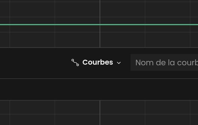 Menu Courbes et champ Nom de la courbe dans MIDI Humanizer, sous l'éditeur d'écart-type
