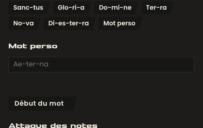 Le champ Mot perso de Nuée, où l'on écrit son propre texte
